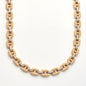 10KY+W 19.25CTW DIAMOND GUCCI LINK NECKLACE