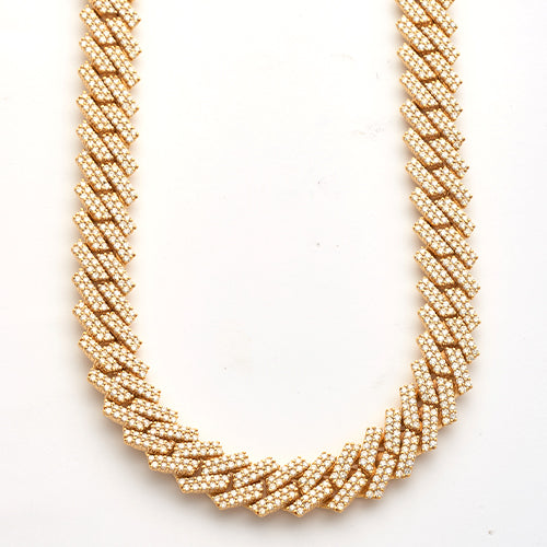 10KY 19.47CTW DIAMOND SQUARE LINK MIAMI CUBAN