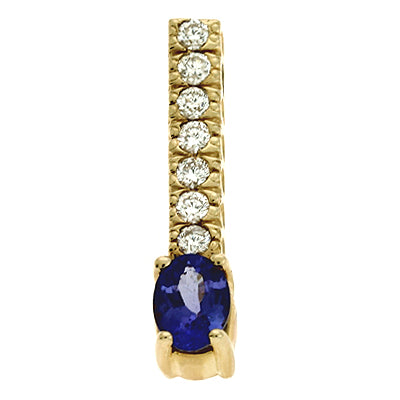 Tanzanite./ Diamond Pendant
