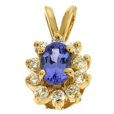 Tanzanite./diamond Pendant