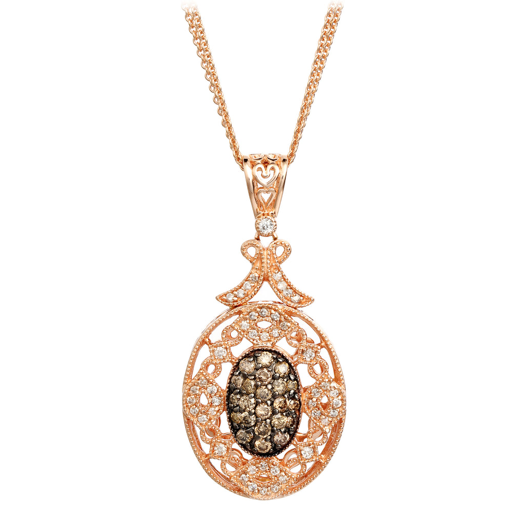 Effy 14K Rose Gold Diamond,Espresso Diamond, Pendant