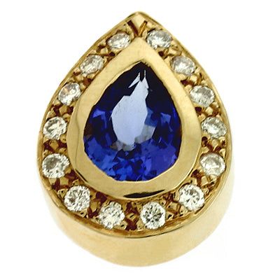 Tanzanite./ Diamond Pendant