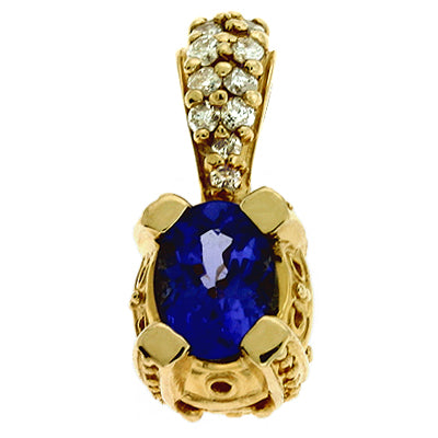Tanzanite./diamond Pendant