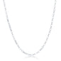 Sterling Silver 2.2mm Square Long Box Chain - Rhodium Plated