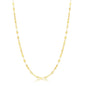 Sterling Silver Flat Mirror Oval Chain - Gold Plated
