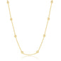 Sterling Silver Grid Square Beaded Chain - Gold Plated