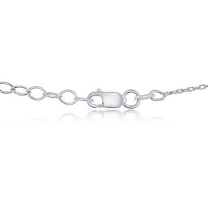 Sterling Silver 1.9mm Diamond-Cut Cable Chain - Rhodium Plated
