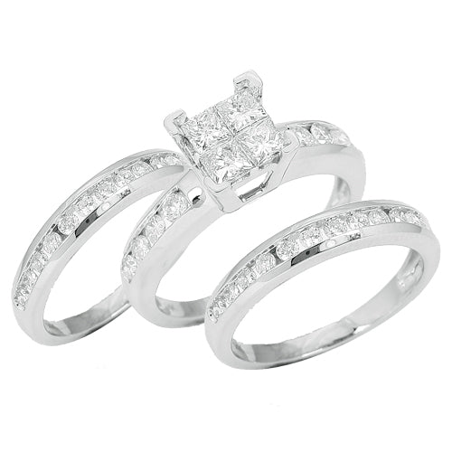 14KW 2.00CTW DIAMOND FANCY BRIDAL SET