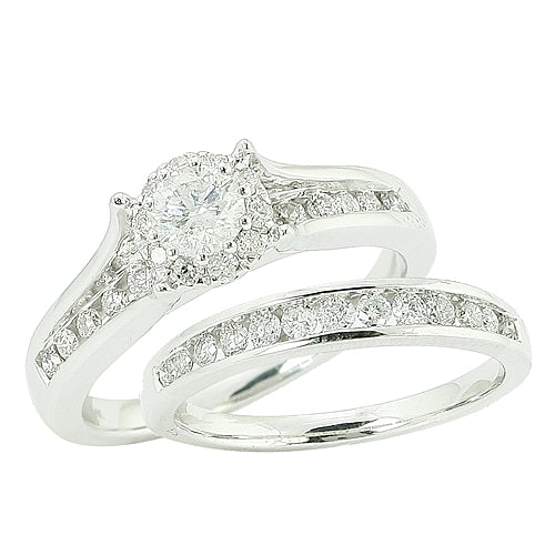 14KW 1.00CTW DIAMOND FANCY BRIDAL SET