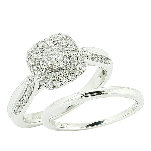 14KW 0.50CTW DIAMOND FANCY BRIDAL SET