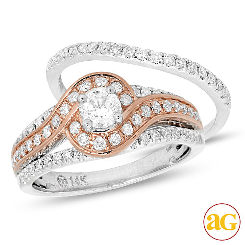 14KW 1.10CTW DIAMOND BRIDAL SET