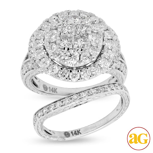 14KW 2.50CTW DIAMOND BRIDAL SET