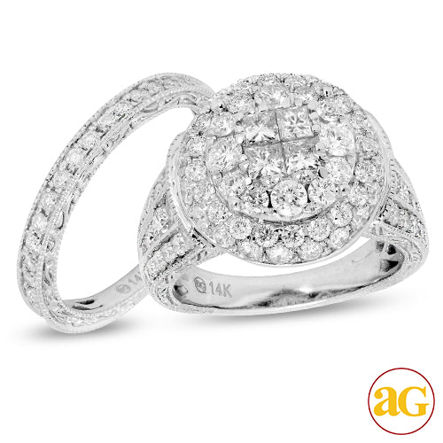 14KW 3.10CTW DIAMOND BRIDAL SET