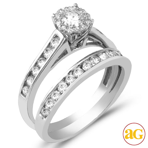 14KW 1.10CTW DIAMOND BRIDAL SET[0.26CT CTR]