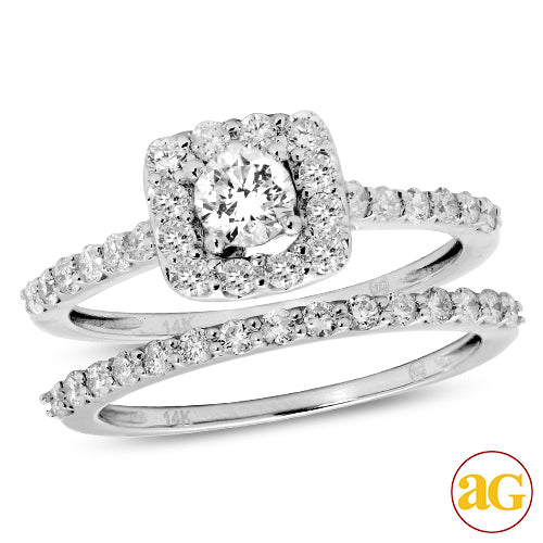 14KW 1.10CTW DIAMOND BRIDAL SET [0.27CT CTR]