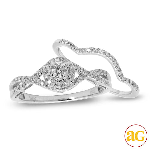 14KW 0.50CTW DIAMOND BRIDAL SET [0.15CT CTR]