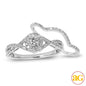 14KW 0.50CTW DIAMOND BRIDAL SET [0.15CT CTR]