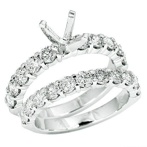 14KW 2.00CTW DIAMOND SEMI-MOUNT BRIDAL SET