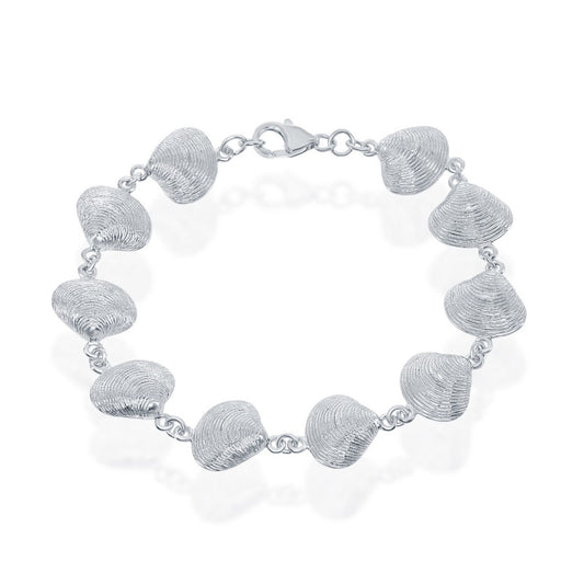 Sterling Silver Oyster Linked Bracelet