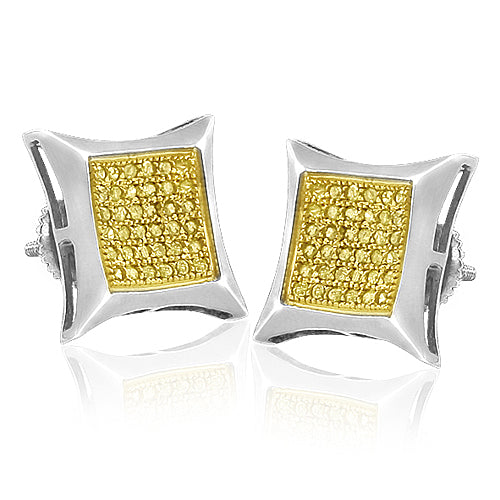 SS 0.05CTW YELLOW DIA KITE SHAPE ER
