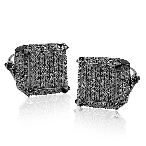 BS 0.85CTW BLACK DIAMONDS DICE EARRINGS