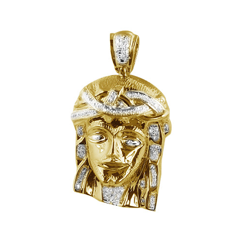 YS 0.30CTW DIAMOND JESUS PENDANT