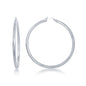 Sterling Silver 4x70mm High-Polished Hoop Earrings