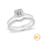14KW 0.50CTW DIAMOND SEMI MOUNT BRIDAL SET