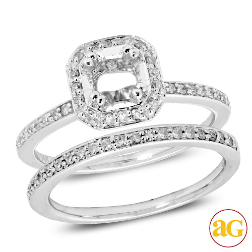 14KW 0.35CTW DIAMOND SEMI MOUNT BRIDAL SET