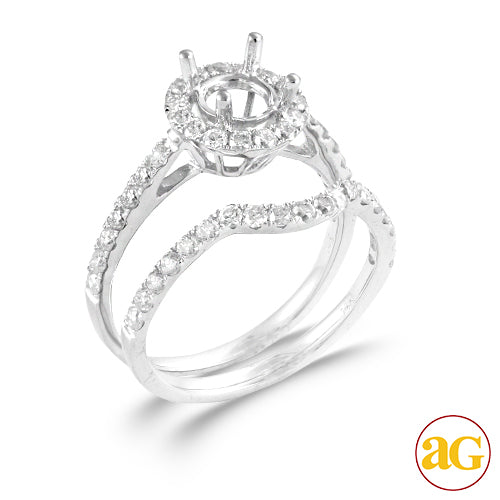 14KW 1.00CTW DIAMOND SEMI MOUNT BRIDAL SET