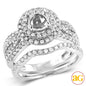 14KW 1.25CTW DIAMOND SEMI MOUNT BRIDAL SET