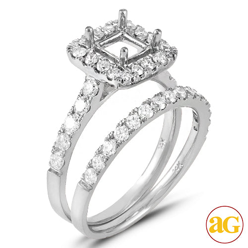 14KW 1.00CTW DIAMOND SEMI MOUNT BRIDAL SET