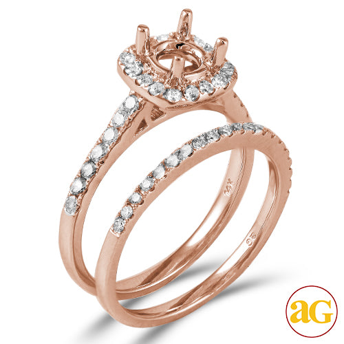 14KR 0.65CTW DIAMOND SEMI MOUNT BRIDAL SET