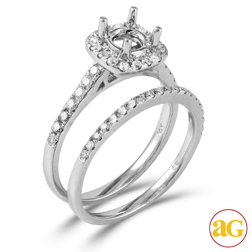 14KW 0.65CTW DIAMOND SEMI MOUNT BRIDAL SET