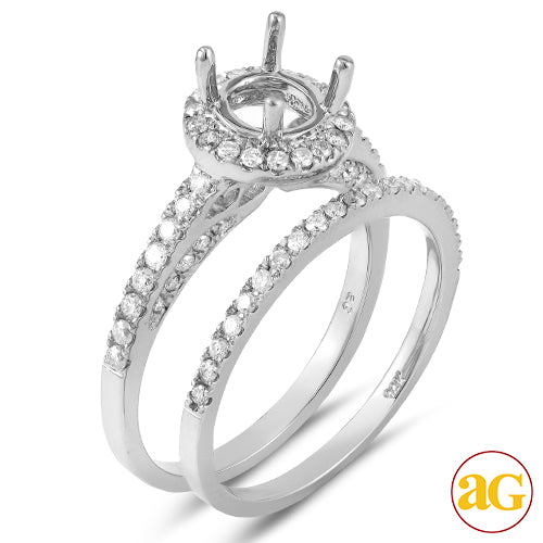 14KW 0.60CTW DIAMOND SEMI MOUNT BRIDAL SET