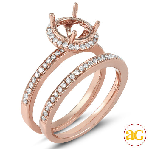 14KR 0.50CTW DIAMOND SEMI MOUNT BRIDAL SET