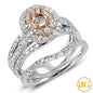 14KW+R 1.75CTW DIAMOND SEMI MOUNT BRIDAL SET