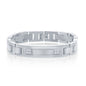 Stainless Steel CZ ID Link Bracelet