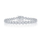 Sterling Silver 4mm Bezel-Set Round CZ Tennis Bracelet