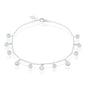 Sterling Silver Alternating Disc and CZ Bracelet