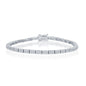 Sterling Silver Micro Pave Double Row Link Bracelet