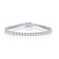 Sterling Silver 4mm Square Tennis Bracelet