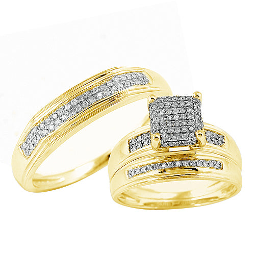 10KY 0.35CTW DIAMOND FANCY TRIO SET