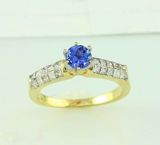 14K 1.25CTW TANZANITE FANCY RING