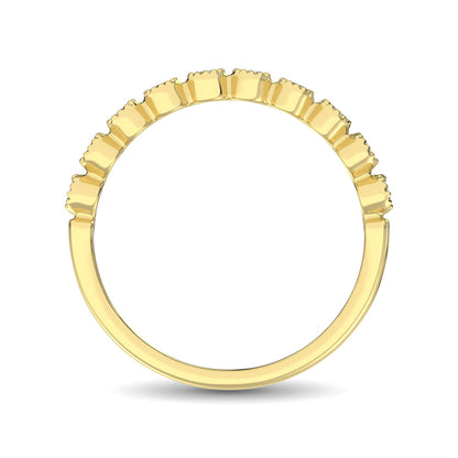 14K Yellow Gold 1/6 Ct.Tw. Diamond Stackable Band