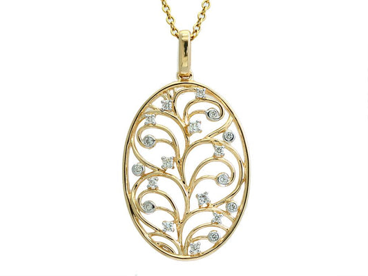 EFFY 14K YELLOW GOLD DIAMOND PENDANT